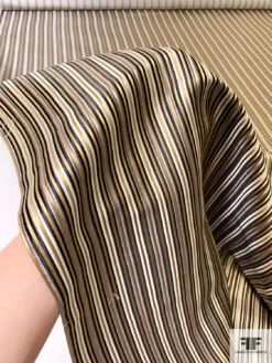 Vertical Striped Silk Necktie Jacquard Brocade - Gold / Black / Grey / White 16 Vertical Striped Silk Necktie Jacquard Brocade - Gold / Black / Grey / White -Fabrics And Fabrics Store 15828 7