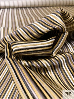 Vertical Striped Silk Necktie Jacquard Brocade - Gold / Black / Grey / White 17 Vertical Striped Silk Necktie Jacquard Brocade - Gold / Black / Grey / White -Fabrics And Fabrics Store 15828 8