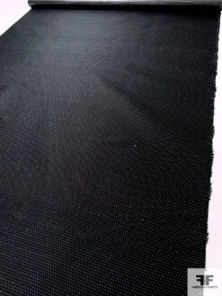 Chevron Lurex Dot Silk Necktie Jacquard Brocade - Black / Silver -Fabrics And Fabrics Store 15845 6