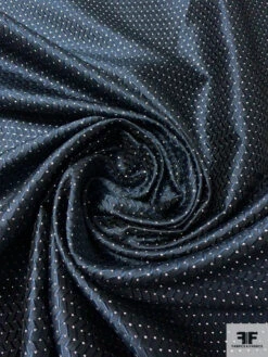 Chevron Lurex Dot Silk Necktie Jacquard Brocade - Navy / Silver 12 Chevron Lurex Dot Silk Necktie Jacquard Brocade - Navy / Silver -Fabrics And Fabrics Store 15847 2