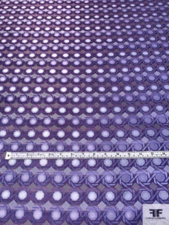 Geometric Lattice Silk Necktie Jacquard Brocade - Shades Of Purple -Fabrics And Fabrics Store 15852 4