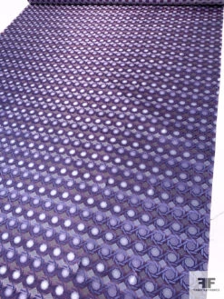 Geometric Lattice Silk Necktie Jacquard Brocade - Shades Of Purple -Fabrics And Fabrics Store 15852 6