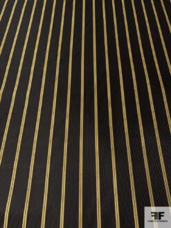 Vertical Striped Silk Necktie Jacquard Brocade - Black / Gold 13 Vertical Striped Silk Necktie Jacquard Brocade - Black / Gold -Fabrics And Fabrics Store 15858 3