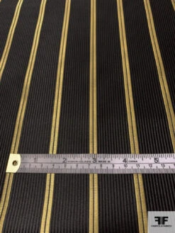 Vertical Striped Silk Necktie Jacquard Brocade - Black / Gold 15 Vertical Striped Silk Necktie Jacquard Brocade - Black / Gold -Fabrics And Fabrics Store 15858 5