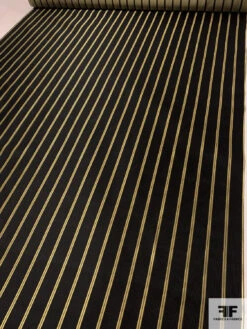 Vertical Striped Silk Necktie Jacquard Brocade - Black / Gold 16 Vertical Striped Silk Necktie Jacquard Brocade - Black / Gold -Fabrics And Fabrics Store 15858 6