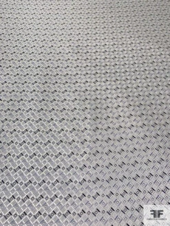 Geometric Silk Necktie Jacquard Brocade - Shades Of Grey / Black 14 Geometric Silk Necktie Jacquard Brocade - Shades Of Grey / Black -Fabrics And Fabrics Store 15868 3