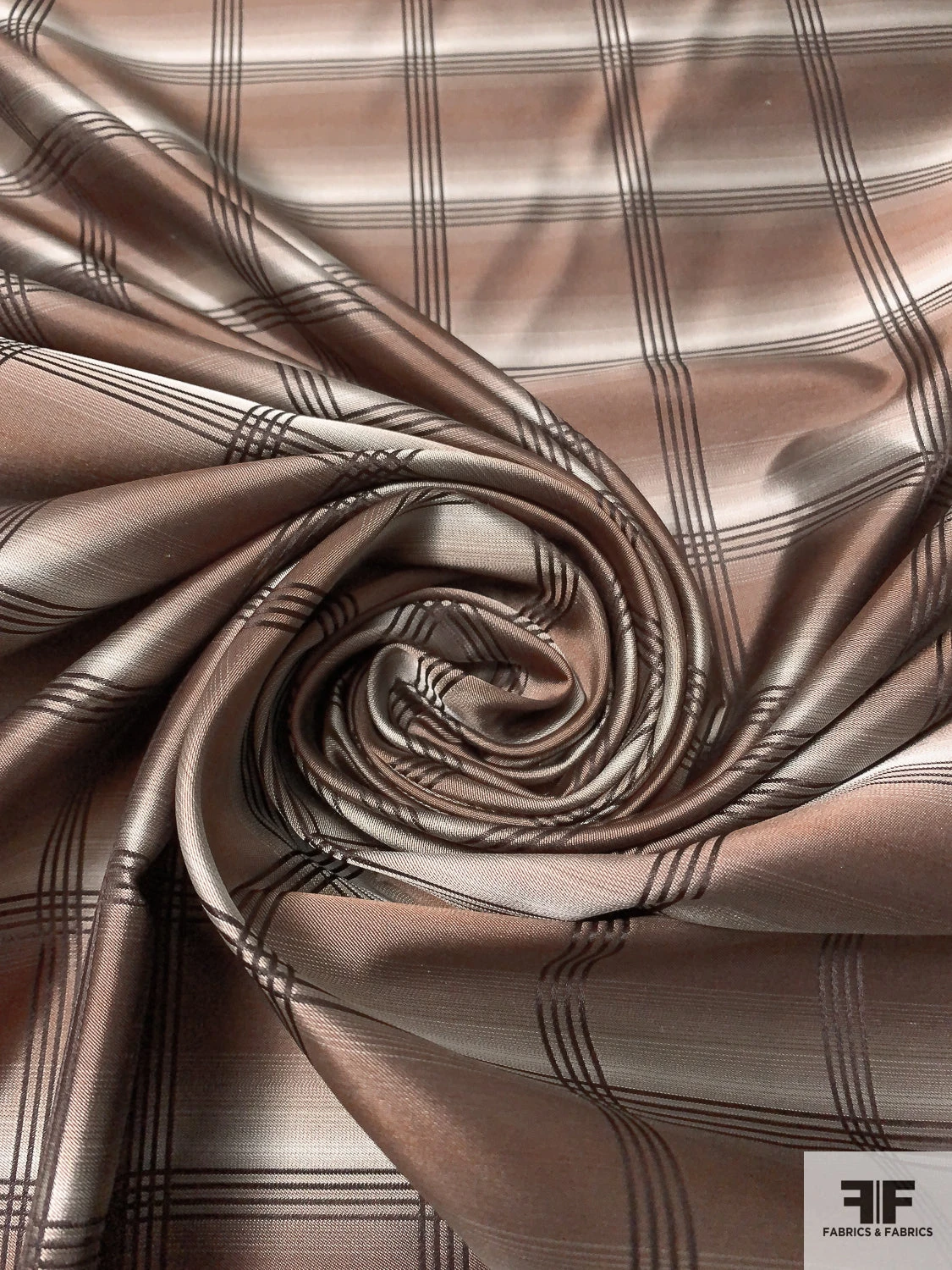 Plaid Silk Necktie Jacquard Brocade - Brown / Beige 3 Plaid Silk Necktie Jacquard Brocade - Brown / Beige