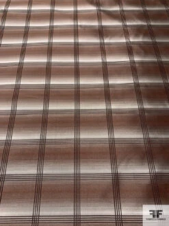 Plaid Silk Necktie Jacquard Brocade - Brown / Beige 14 Plaid Silk Necktie Jacquard Brocade - Brown / Beige -Fabrics And Fabrics Store 15880 4