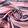 Horizontal Striped Silk Necktie Jacquard Brocade - Pink / Grey / Navy -Fabrics And Fabrics Store 15888 1