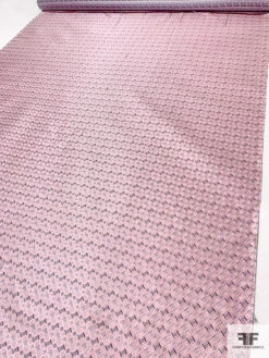 Geometric Silk Necktie Jacquard Brocade - Pink / Grey / Periwinkle 16 Geometric Silk Necktie Jacquard Brocade - Pink / Grey / Periwinkle -Fabrics And Fabrics Store 15916 7
