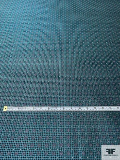 Houndstooth And Circles Silk Necktie Jacquard Brocade - Teal / Black / Purple 14 Houndstooth And Circles Silk Necktie Jacquard Brocade - Teal / Black / Purple -Fabrics And Fabrics Store 15926 4