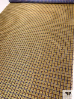 Micro-Checkered Windowpane Silk Necktie Jacquard Brocade - Yellow-Gold / Blue / Navy / Coral 15 Micro-Checkered Windowpane Silk Necktie Jacquard Brocade - Yellow-Gold / Blue / Navy / Coral -Fabrics And Fabrics Store 15934 6