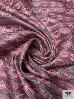 Tentacle Web Silk Necktie Jacquard Brocade - Dusty Rose / Grey 12 Tentacle Web Silk Necktie Jacquard Brocade - Dusty Rose / Grey -Fabrics And Fabrics Store 15941 2