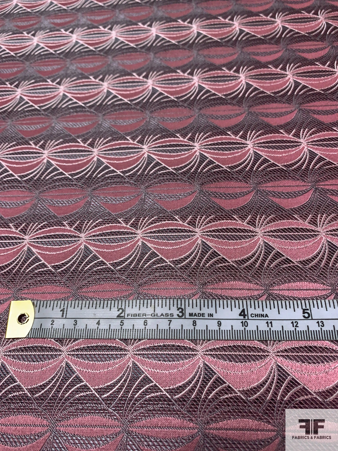 Tentacle Web Silk Necktie Jacquard Brocade - Dusty Rose / Grey 8 Tentacle Web Silk Necktie Jacquard Brocade - Dusty Rose / Grey - Image 6