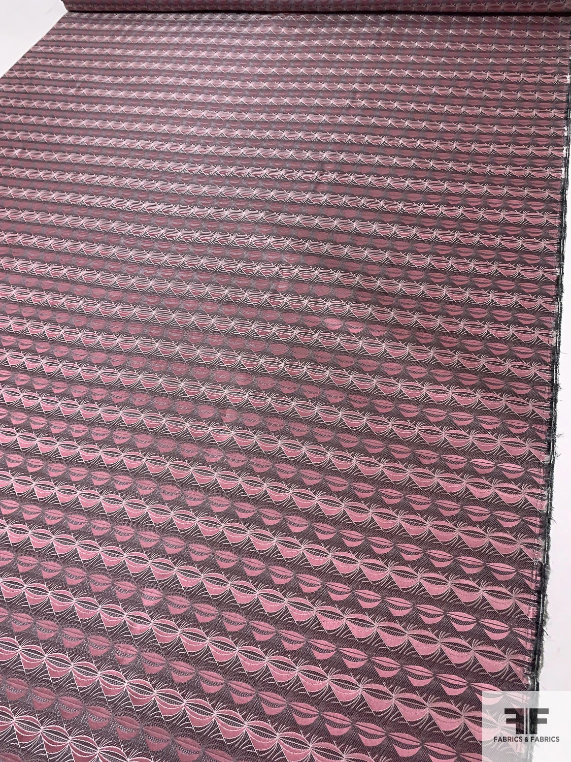 Tentacle Web Silk Necktie Jacquard Brocade - Dusty Rose / Grey 4 Tentacle Web Silk Necktie Jacquard Brocade - Dusty Rose / Grey - Image 2