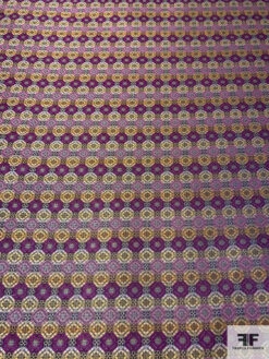 Linked Floral Silk Necktie Jacquard Brocade - Purple / Orange / Orchid 13 Linked Floral Silk Necktie Jacquard Brocade - Purple / Orange / Orchid -Fabrics And Fabrics Store 15944 3
