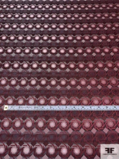 Geometric Lattice Silk Necktie Jacquard Brocade - Wine / Grey / Black 14 Geometric Lattice Silk Necktie Jacquard Brocade - Wine / Grey / Black -Fabrics And Fabrics Store 15948 4