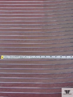 Rope-Look Striped Silk Necktie Jacquard Brocade - Maroon / Blue / White 14 Rope-Look Striped Silk Necktie Jacquard Brocade - Maroon / Blue / White -Fabrics And Fabrics Store 15969 4