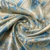Paisley Silk Necktie Jacquard Brocade - Deep Turquoise / Gold / Tan / Cream 1 Paisley Silk Necktie Jacquard Brocade - Deep Turquoise / Gold / Tan / Cream -Fabrics And Fabrics Store 15984 1