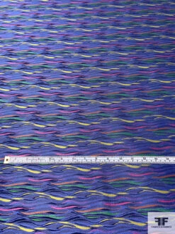 Wavy Striations Silk Necktie Jacquard Brocade - Yale Blue / Yellow / Orange / Pink / Green 14 Wavy Striations Silk Necktie Jacquard Brocade - Yale Blue / Yellow / Orange / Pink / Green -Fabrics And Fabrics Store 16003 4