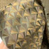 Triangle Mosaic Silk Necktie Jacquard Brocade - Antique Olive / Brown