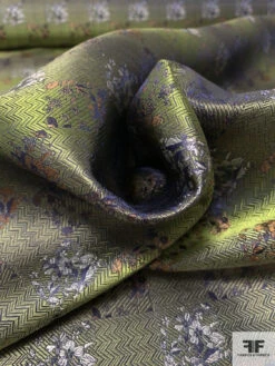 Checkered Floral Silk Necktie Jacquard Brocade - Olive / Ochre / Light Taupe / Nude 17 Checkered Floral Silk Necktie Jacquard Brocade - Olive / Ochre / Light Taupe / Nude -Fabrics And Fabrics Store 16011 8