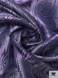 Paisley Silk Necktie Jacquard Brocade - Shades Of Purple 13 Paisley Silk Necktie Jacquard Brocade - Shades Of Purple -Fabrics And Fabrics Store 16029 1
