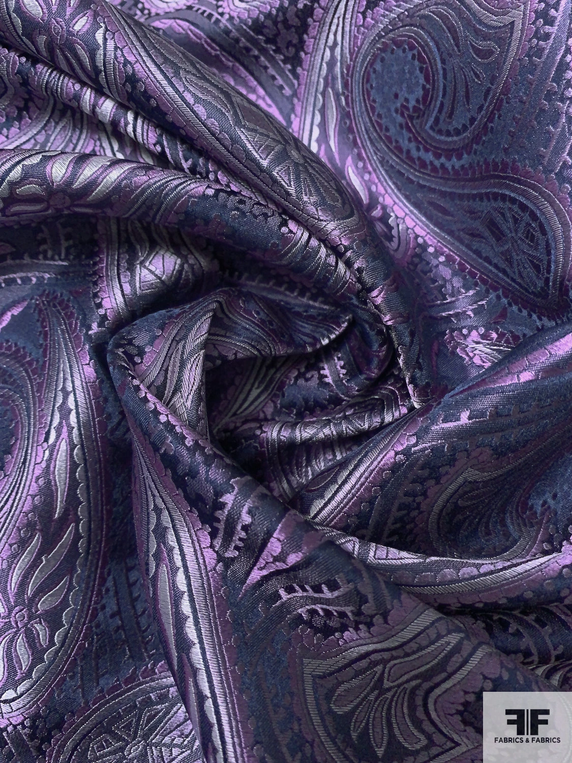 Paisley Silk Necktie Jacquard Brocade - Shades Of Purple 6 Paisley Silk Necktie Jacquard Brocade - Shades Of Purple - Image 4