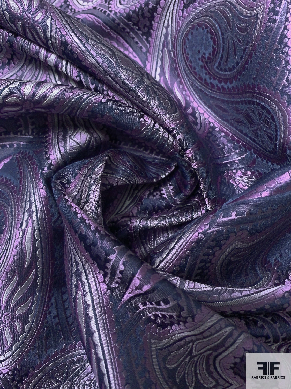 Paisley Silk Necktie Jacquard Brocade - Shades Of Purple 5 Paisley Silk Necktie Jacquard Brocade - Shades Of Purple - Image 3