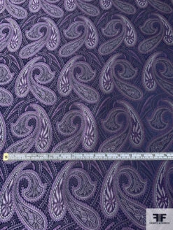 Paisley Silk Necktie Jacquard Brocade - Shades Of Purple 14 Paisley Silk Necktie Jacquard Brocade - Shades Of Purple -Fabrics And Fabrics Store 16029 4