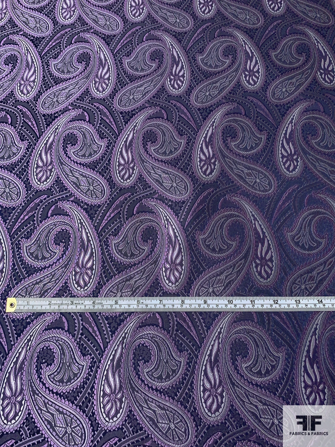 Paisley Silk Necktie Jacquard Brocade - Shades Of Purple 7 Paisley Silk Necktie Jacquard Brocade - Shades Of Purple - Image 5