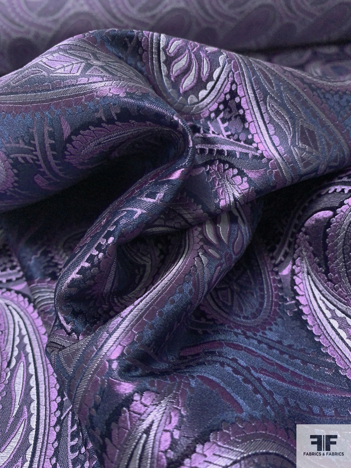 Paisley Silk Necktie Jacquard Brocade - Shades Of Purple 10 Paisley Silk Necktie Jacquard Brocade - Shades Of Purple - Image 8