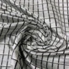 Basketweave Plaid Silk Necktie Jacquard Brocade - Grey / Black / White 1 Basketweave Plaid Silk Necktie Jacquard Brocade - Grey / Black / White -Fabrics And Fabrics Store 16037 1