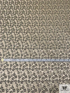 Floral Silk Necktie Jacquard Brocade - Oyster Gold / Black 15 Floral Silk Necktie Jacquard Brocade - Oyster Gold / Black -Fabrics And Fabrics Store 16056 5