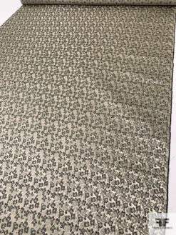 Floral Silk Necktie Jacquard Brocade - Oyster Gold / Black 16 Floral Silk Necktie Jacquard Brocade - Oyster Gold / Black -Fabrics And Fabrics Store 16056 7