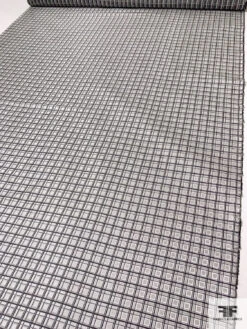 Fine Plaid Silk Necktie Jacquard Brocade - Silvery-Grey / Grey / Black 16 Fine Plaid Silk Necktie Jacquard Brocade - Silvery-Grey / Grey / Black -Fabrics And Fabrics Store 16060 7