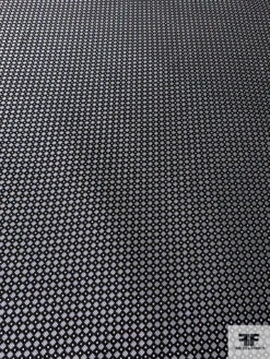 Micro-Dot Geometric Silk Necktie Jacquard Brocade - Grey / Black / White 13 Micro-Dot Geometric Silk Necktie Jacquard Brocade - Grey / Black / White -Fabrics And Fabrics Store 16077 3