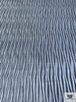 Wavy Striations Silk Necktie Jacquard Brocade - Dusty Blue / White / Grey 13 Wavy Striations Silk Necktie Jacquard Brocade - Dusty Blue / White / Grey -Fabrics And Fabrics Store 16091 3