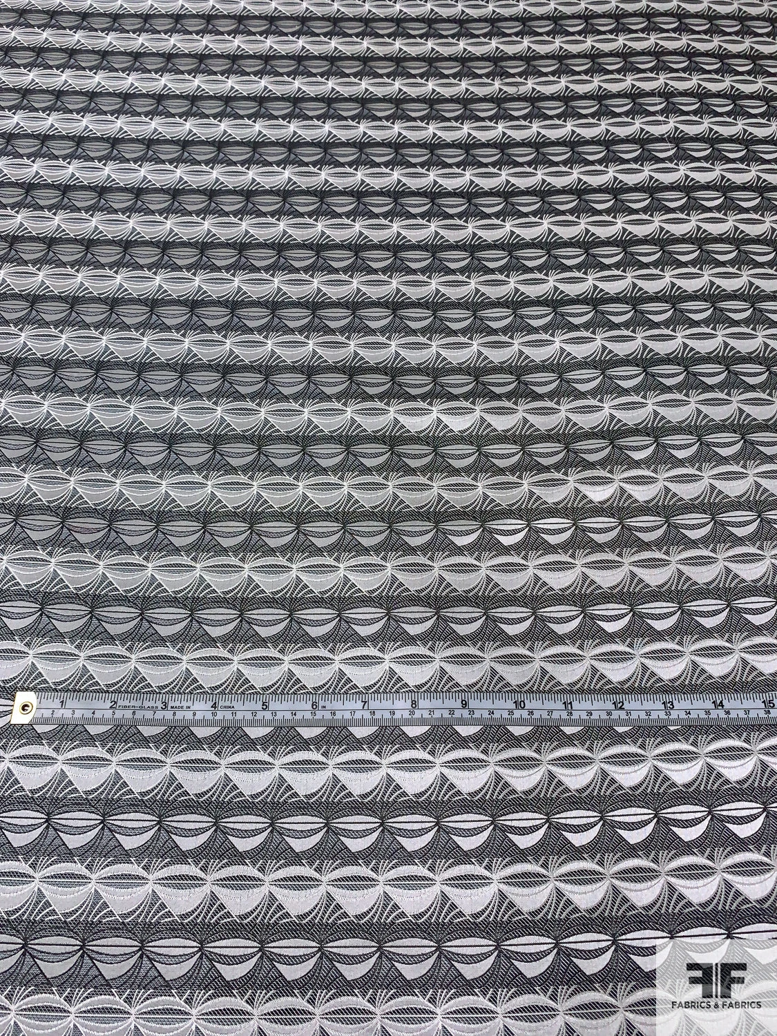 Tentacle Web Silk Necktie Jacquard Brocade - Black / Light Grey / White 8 Tentacle Web Silk Necktie Jacquard Brocade - Black / Light Grey / White - Image 6