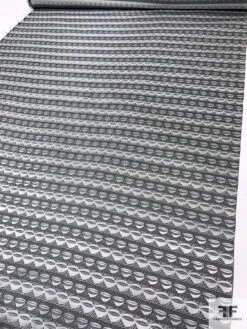 Tentacle Web Silk Necktie Jacquard Brocade - Black / Light Grey / White 15 Tentacle Web Silk Necktie Jacquard Brocade - Black / Light Grey / White -Fabrics And Fabrics Store 16096 7