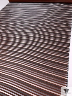 Horizontal Striped Silk Necktie Jacquard Brocade - Orange / Greys / Black / White 16 Horizontal Striped Silk Necktie Jacquard Brocade - Orange / Greys / Black / White -Fabrics And Fabrics Store 16114 6