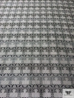 Historical Silk Necktie Jacquard Brocade - Grey / Black 13 Historical Silk Necktie Jacquard Brocade - Grey / Black -Fabrics And Fabrics Store 16115 3