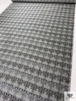 Historical Silk Necktie Jacquard Brocade - Grey / Black 16 Historical Silk Necktie Jacquard Brocade - Grey / Black -Fabrics And Fabrics Store 16115 6
