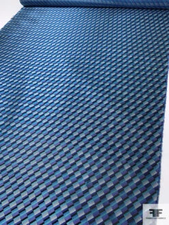 Gradient Squares Silk Necktie Jacquard Brocade - Turquoise / Purple / Black / Grey 15 Gradient Squares Silk Necktie Jacquard Brocade - Turquoise / Purple / Black / Grey -Fabrics And Fabrics Store 16116 6