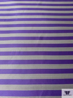 Horizontal Striped Silk Necktie Jacquard Brocade - Violet / Grey 13 Horizontal Striped Silk Necktie Jacquard Brocade - Violet / Grey -Fabrics And Fabrics Store 16126 3