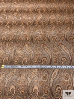 Paisley Silk Necktie Jacquard Brocade - Orange-Peach / Caramel / Tans 15 Paisley Silk Necktie Jacquard Brocade - Orange-Peach / Caramel / Tans -Fabrics And Fabrics Store 16128 5