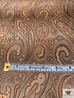 Paisley Silk Necktie Jacquard Brocade - Orange-Peach / Caramel / Tans 16 Paisley Silk Necktie Jacquard Brocade - Orange-Peach / Caramel / Tans -Fabrics And Fabrics Store 16128 6