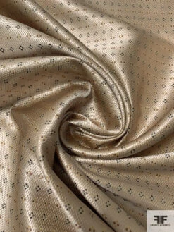 Diamond Dot Silk Necktie Jacquard Brocade - Gold / Turmeric / Black / Grey 12 Diamond Dot Silk Necktie Jacquard Brocade - Gold / Turmeric / Black / Grey -Fabrics And Fabrics Store 16147 2