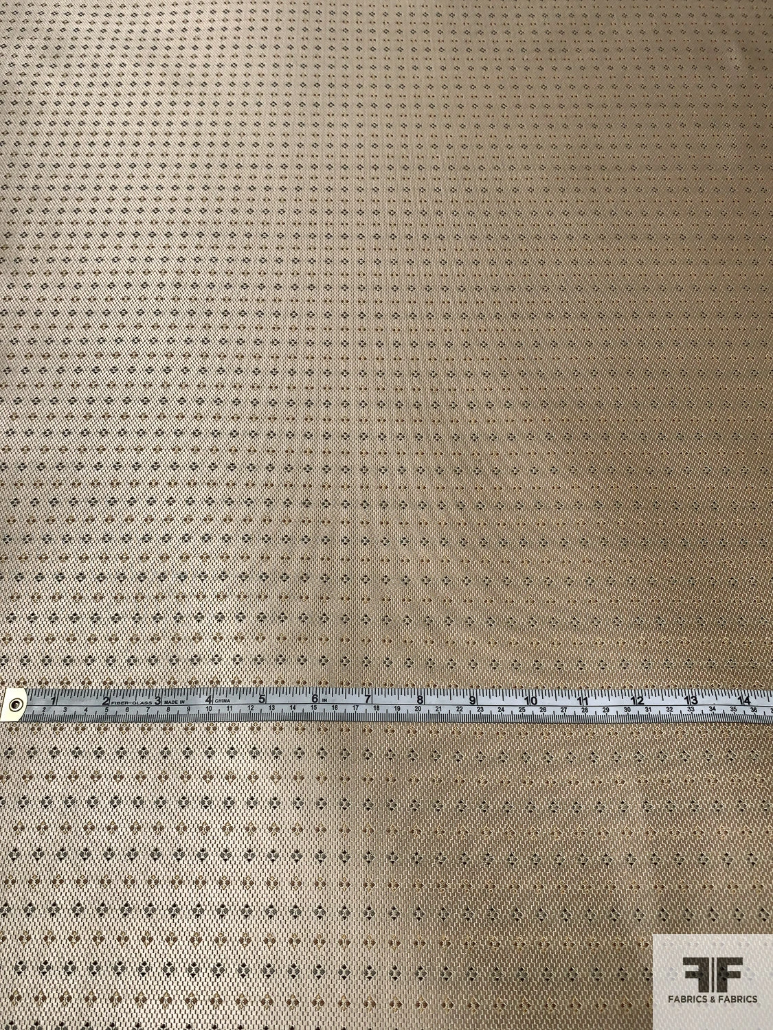 Diamond Dot Silk Necktie Jacquard Brocade - Gold / Turmeric / Black / Grey 7 Diamond Dot Silk Necktie Jacquard Brocade - Gold / Turmeric / Black / Grey - Image 5