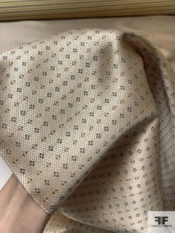 Diamond Dot Silk Necktie Jacquard Brocade - Gold / Turmeric / Black / Grey 17 Diamond Dot Silk Necktie Jacquard Brocade - Gold / Turmeric / Black / Grey -Fabrics And Fabrics Store 16147 8